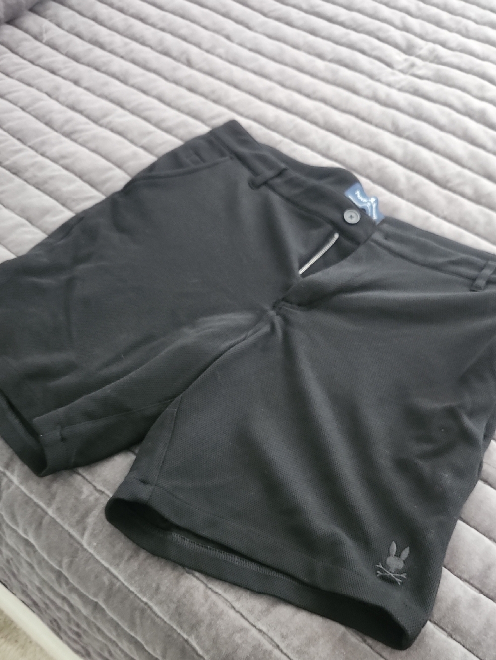 Psycho Bunny Black Athletic Men's Shorts with Subtle Logo